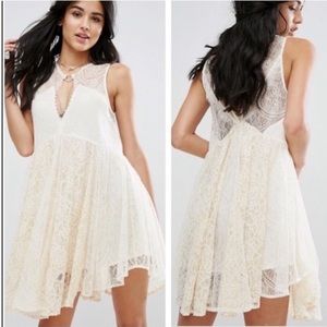Free people you don’t dare mini lace dress